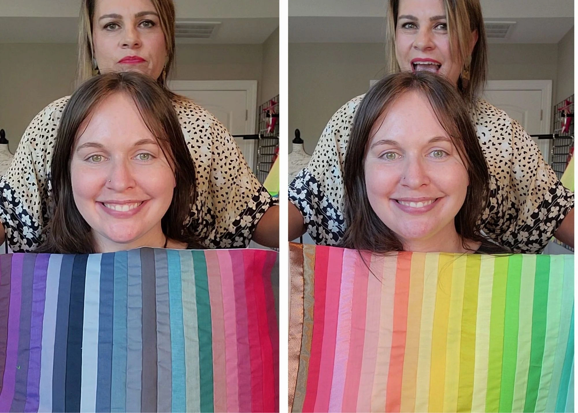 A cozy, earthy tones of deep oranges, warm browns, and rich yellows enhance the Group Color Party scene, adding to the stylish and welcoming atmosphere. 